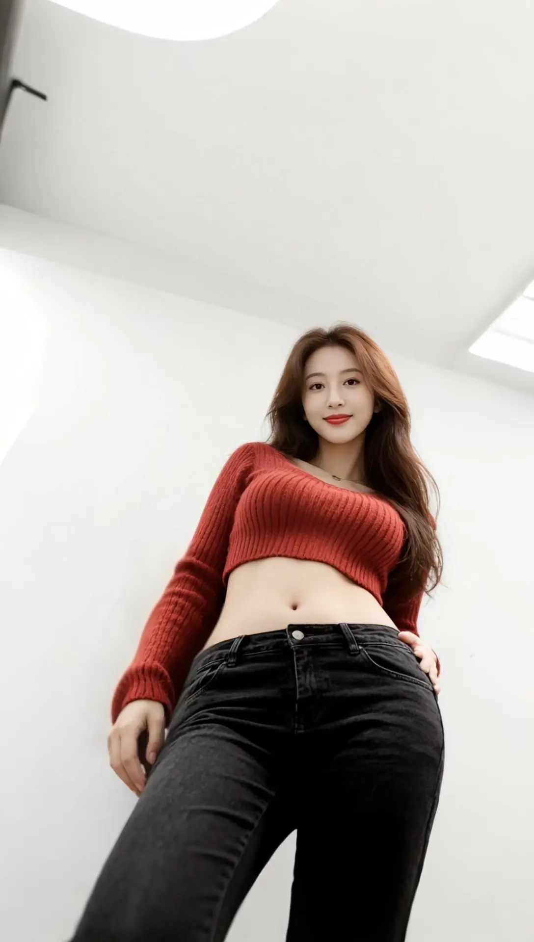 AI露脐休闲照 ai创作