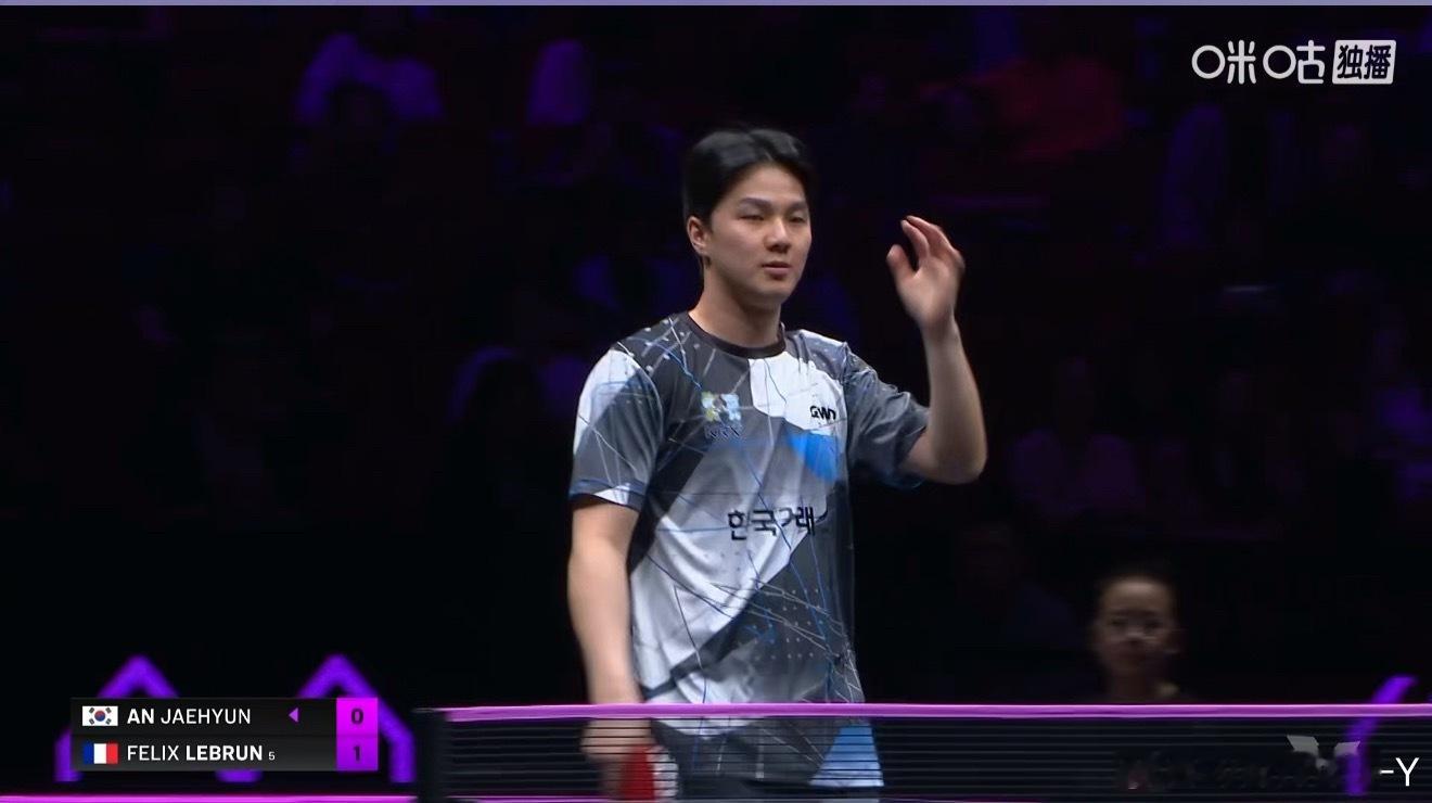 小伦1-0男明星现在韩国和法国的每次交手都至关重要这牵扯到世乒赛的最后阶段（四强