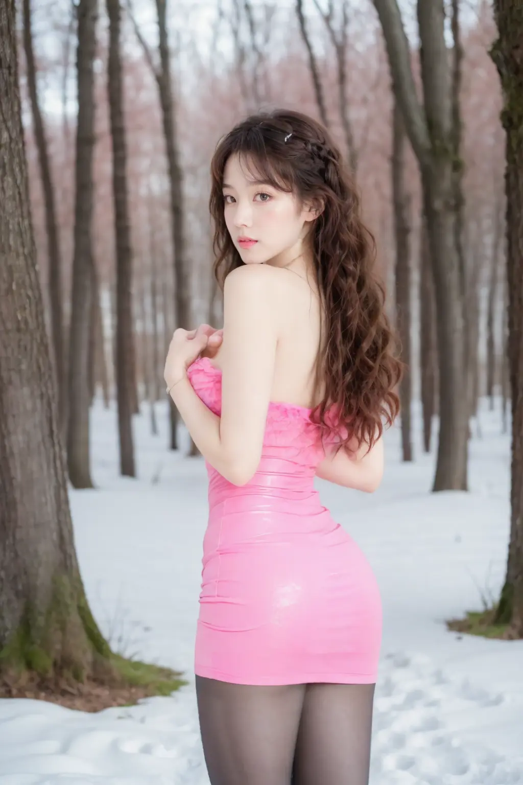 媛野roanyer 美景佳人 完美身材 粉色系 大长腿