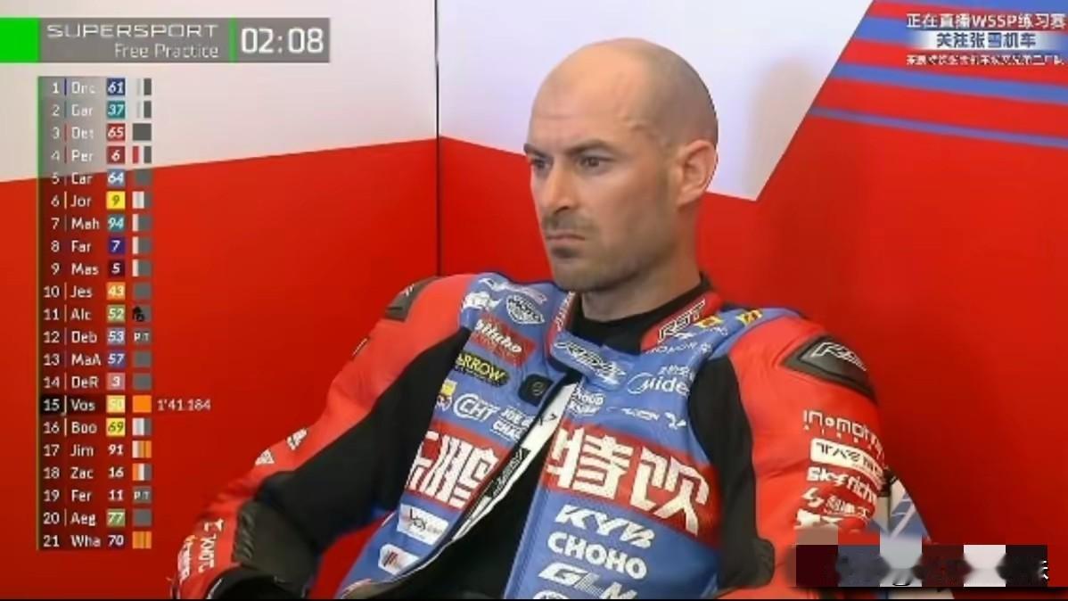 在刚刚结束的WSBK SSP法国站自由练习赛上，张雪机车64号车手卡里卡苏洛状态