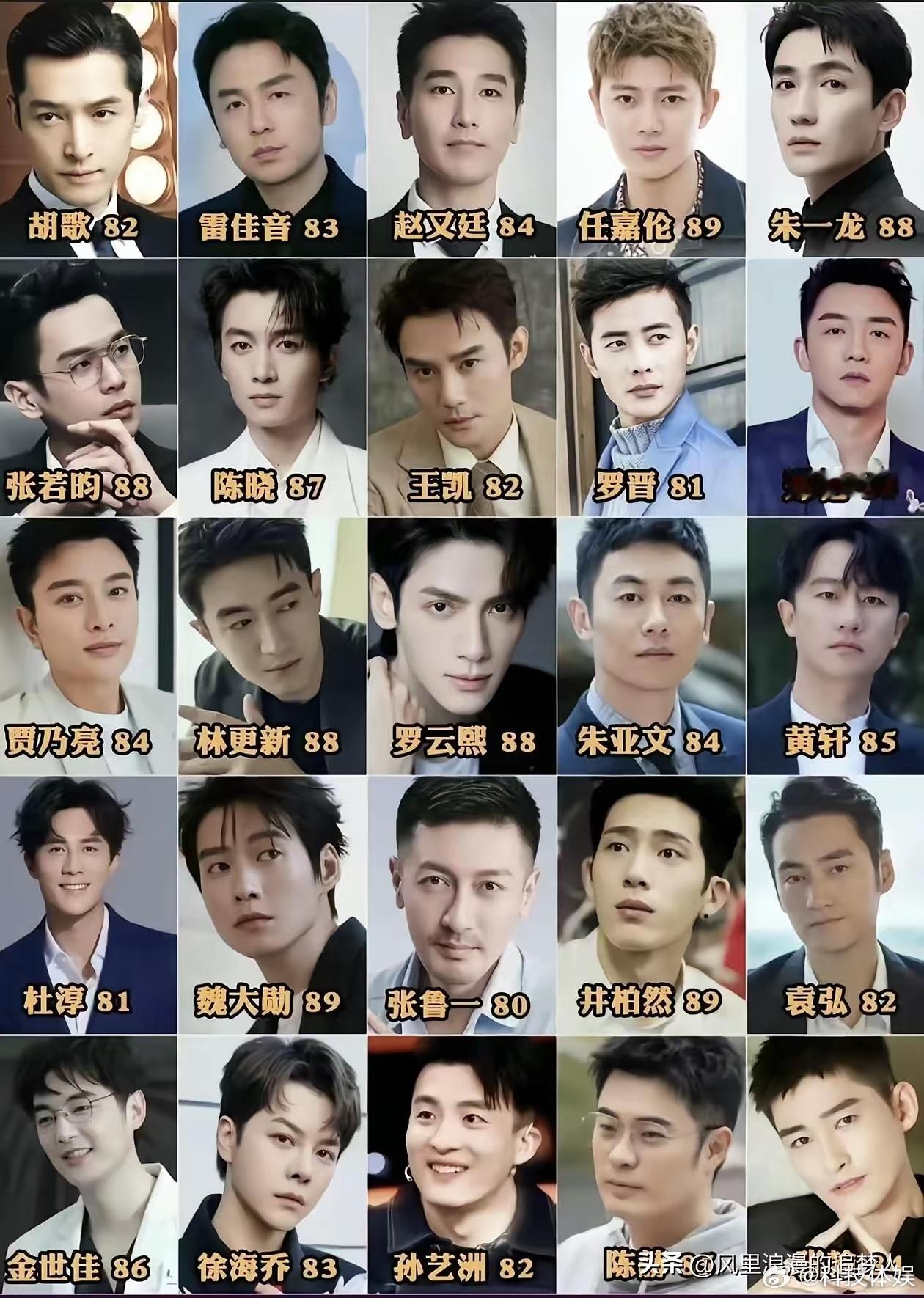 二十五位80后中生代男演员盘点，戏路全覆盖二十五位出生于80-89年的男演员同框