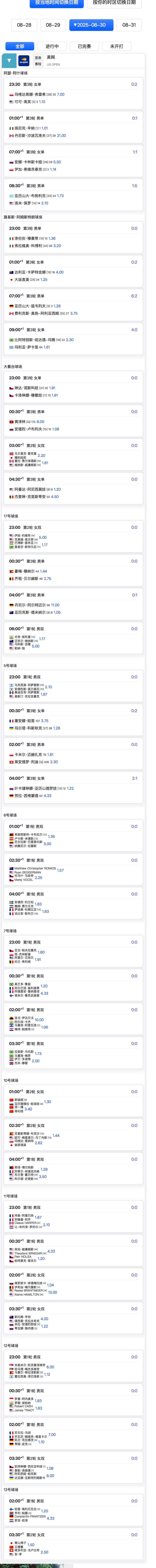 【2025美网第7️⃣比赛日推荐赛程】果切严选🍎阿瑟阿什球场日场第一场，23点