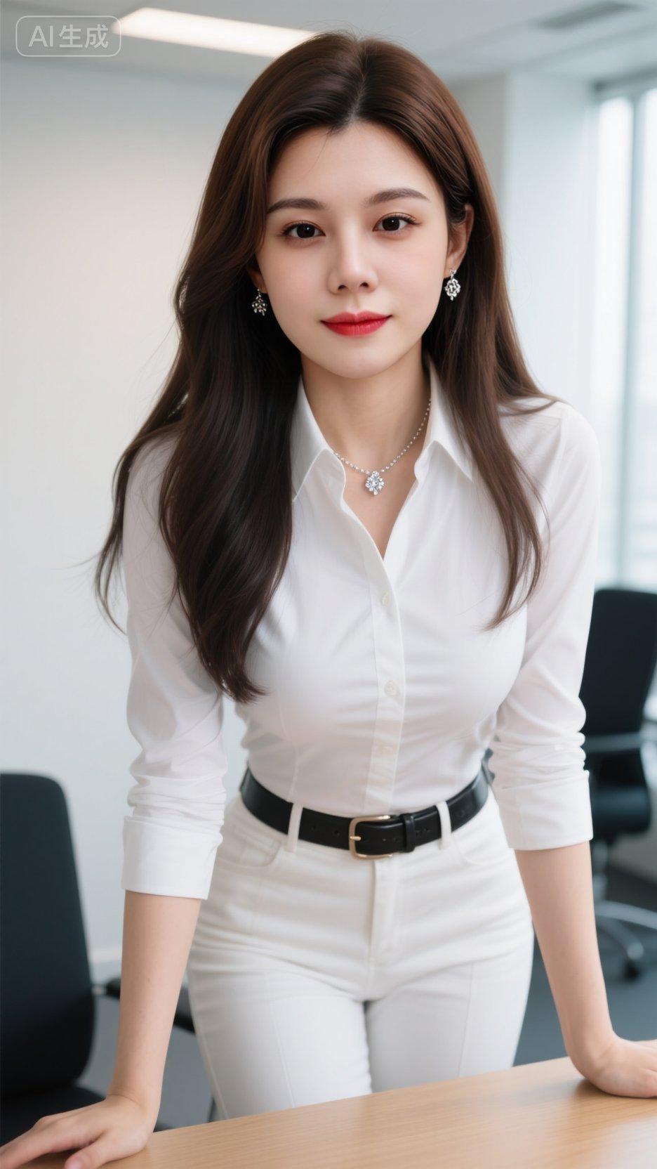 白衬衫美女