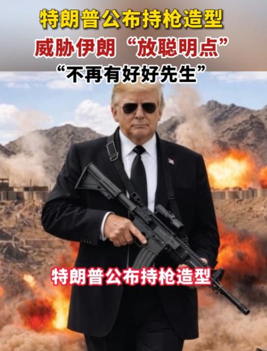 刚被枪手指着要刺杀，特朗普反手就发自己持枪的照片威胁伊朗，伊朗立刻回呛，说这除了