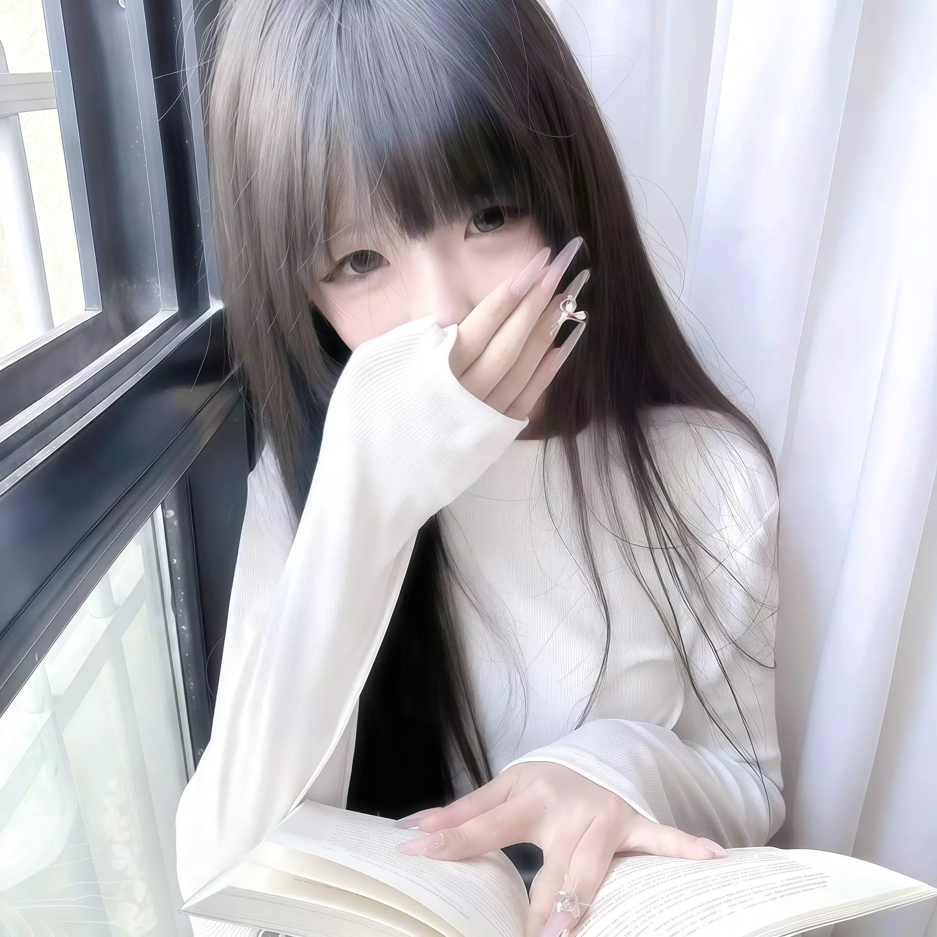 𝙒𝙚𝘾𝙝𝙖𝙩丨无风格｜真人｜半挡脸｜女生头像 