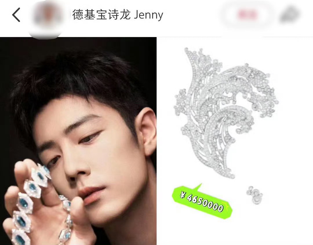 #肖战[超话]##肖战宝诗龙胸针465万#哦莫，肖战戴的宝诗龙胸针465万，无话