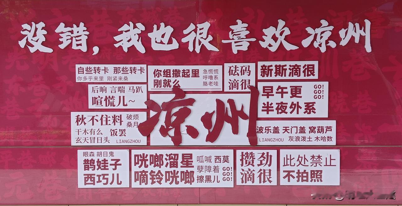 没去过甘肃武威？这面“凉州方言墙”让你分分钟变本地人！看懂3个以上的都是狠人😎