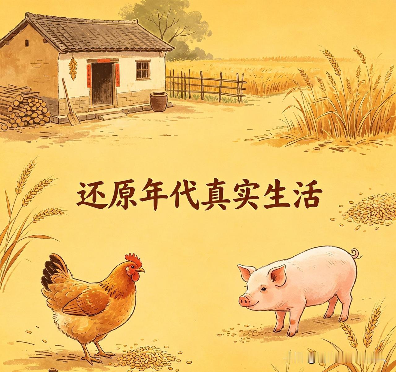 看到有人提问，六七十年代人都吃不饱，还养猪养鸡，拿什么来养它们的呢？

这个问题