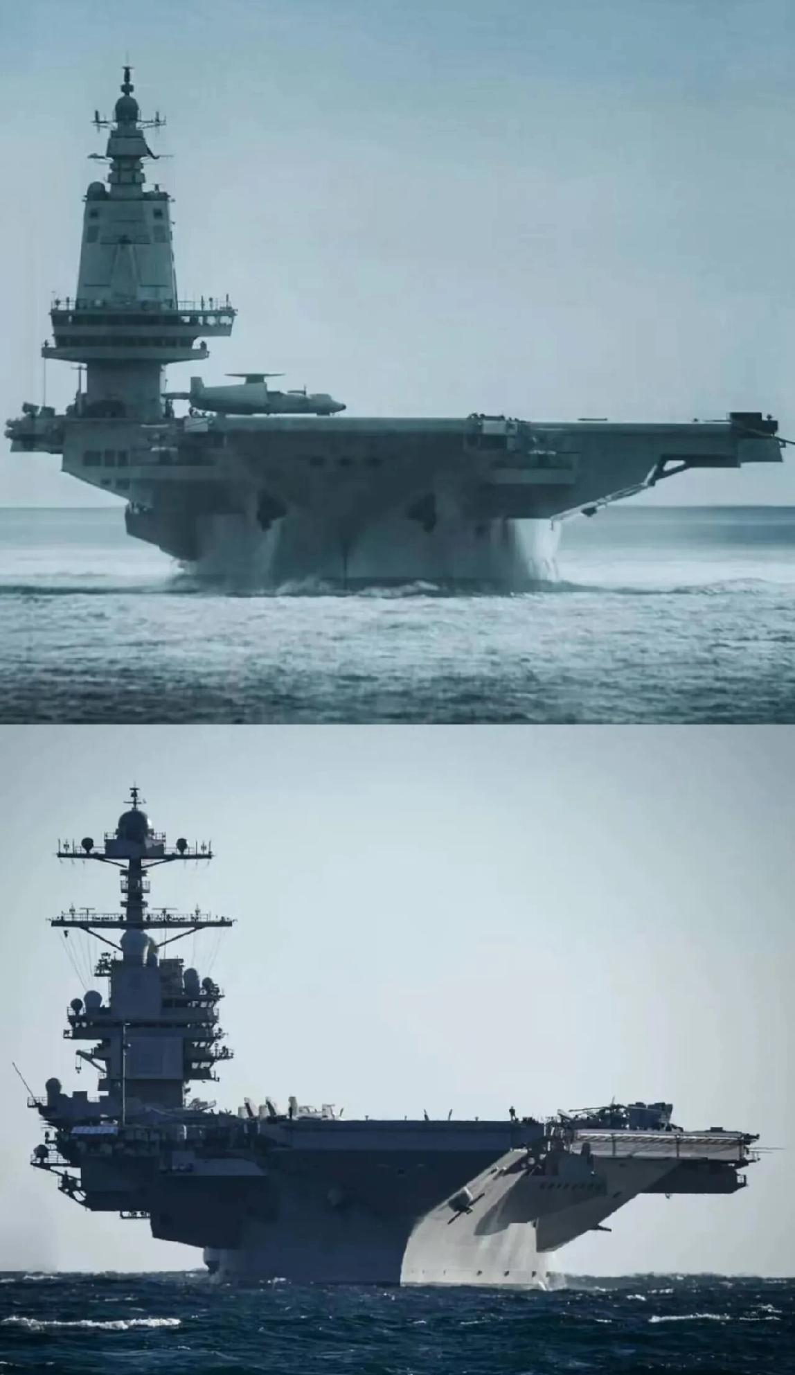 对比福建舰和福特号。
1.先说结论，福建舰的战斗力远超福特号，而且不是一点半点。