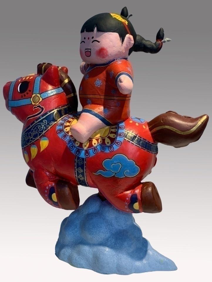 一抹红，向云去
青岛市雕塑馆「2026年“在水之湄·女艺术家邀请展”」之葛潇煜视