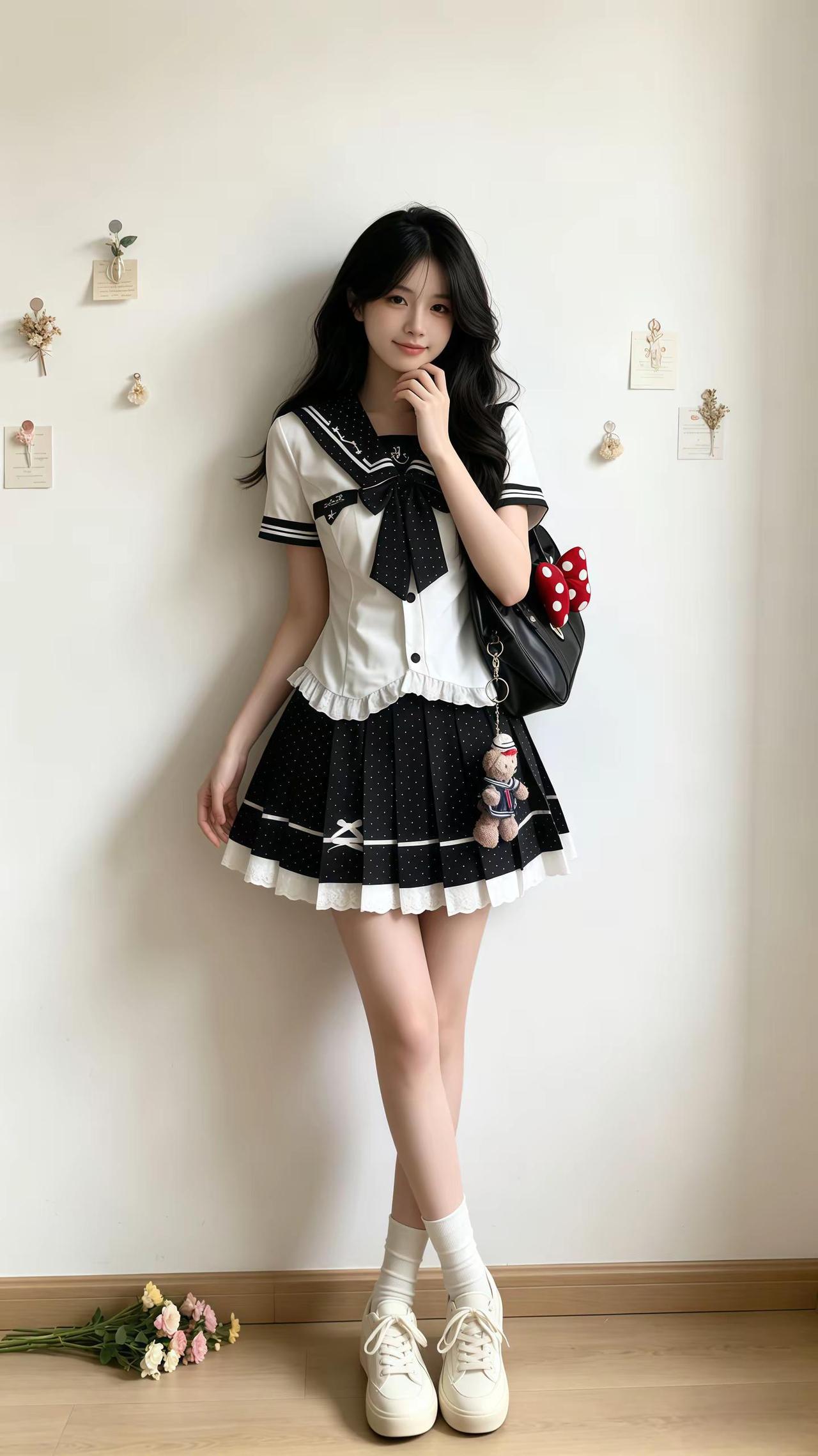 甜美穿搭 少女感穿搭 学院风穿搭 女生穿搭