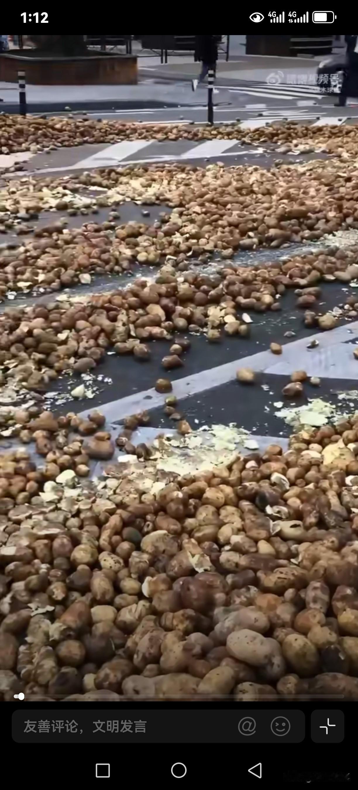 12月18日，比利时布鲁塞尔可热闹了。约1万名来自27个欧盟成员国的农民驾着拖拉