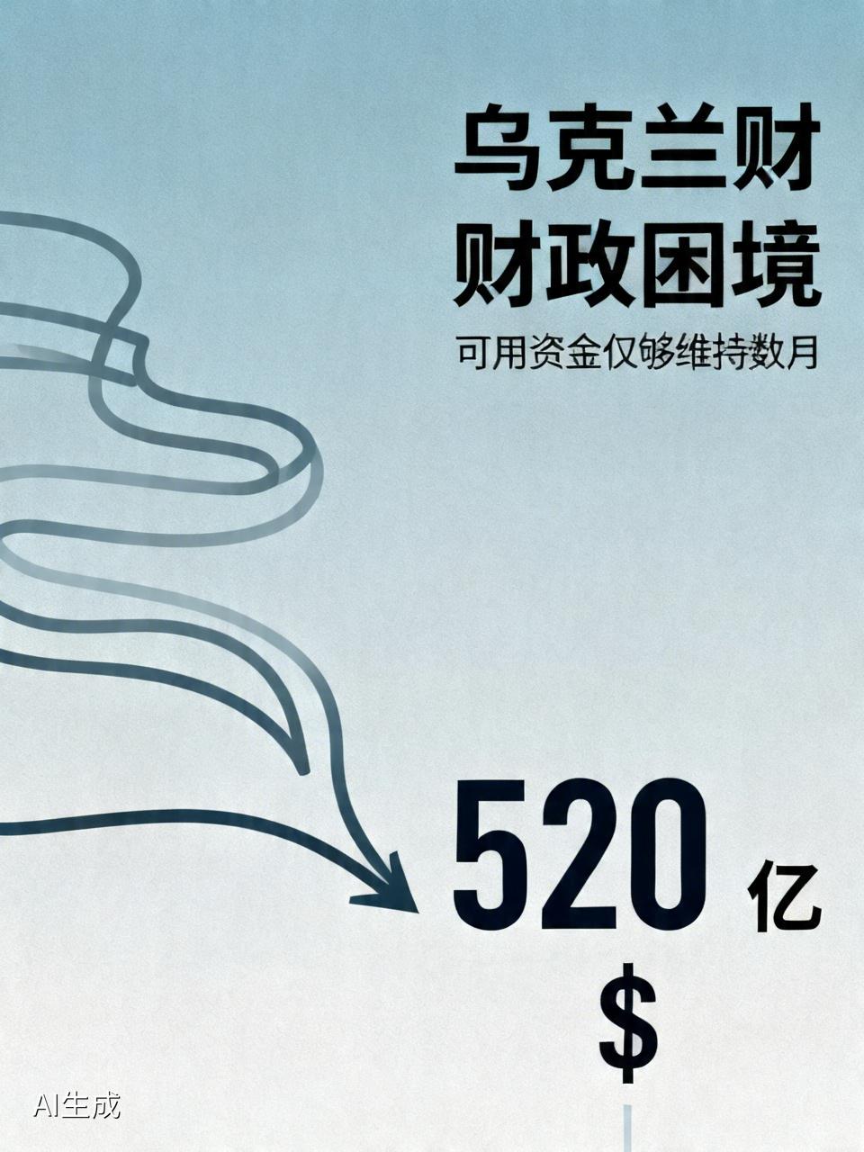 乌克兰财政困境说明
当前，乌克兰正深陷财政危机。基辅可用资金仅够维持数月，若外国