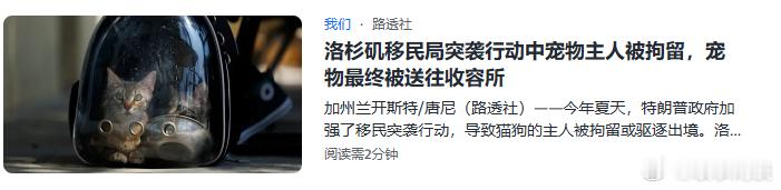 路透社清奇，人都不当人还管宠物？特朗普突袭非法移民 ​​​