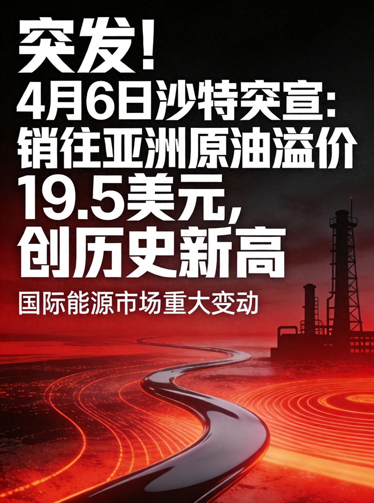 突发！沙特突然加价19.5美元/桶，亚洲多国被架在火上烤，全球油价彻底乱套！
