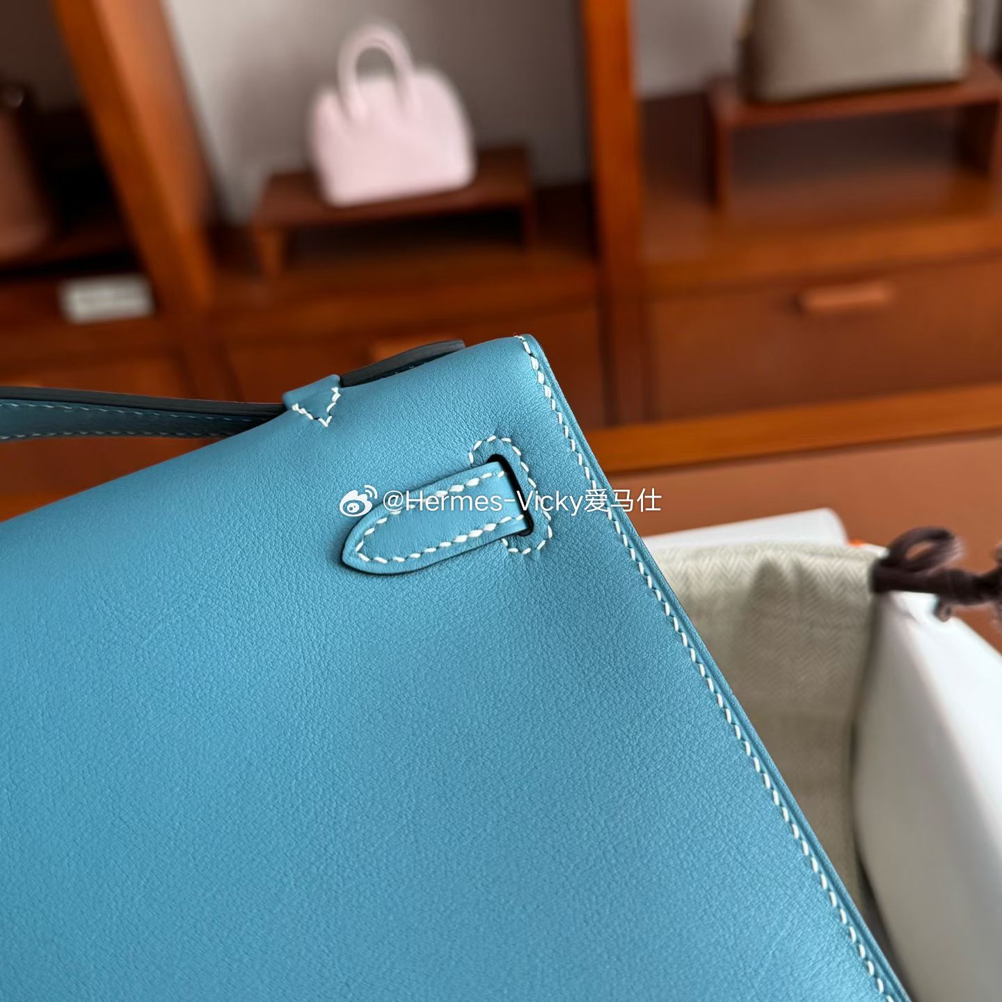 Kelly Mini 一代 Swift D2新牛仔蓝 金扣爱马仕hermes