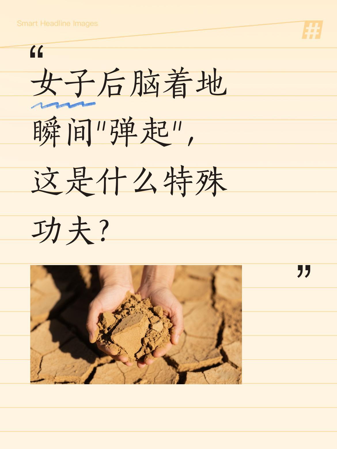 女子后脑着地瞬间