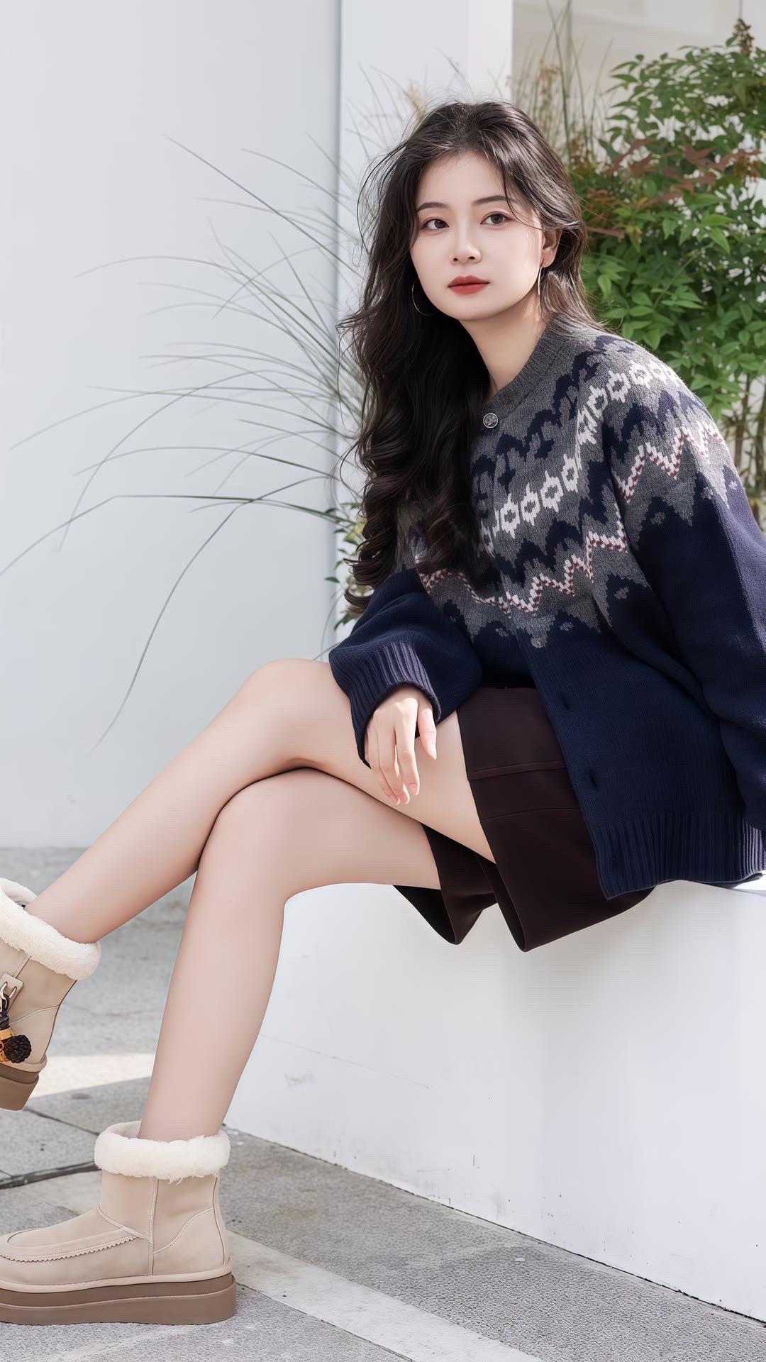 在深秋开启热爱的旅程 短裙 高级感穿搭 清纯甜美