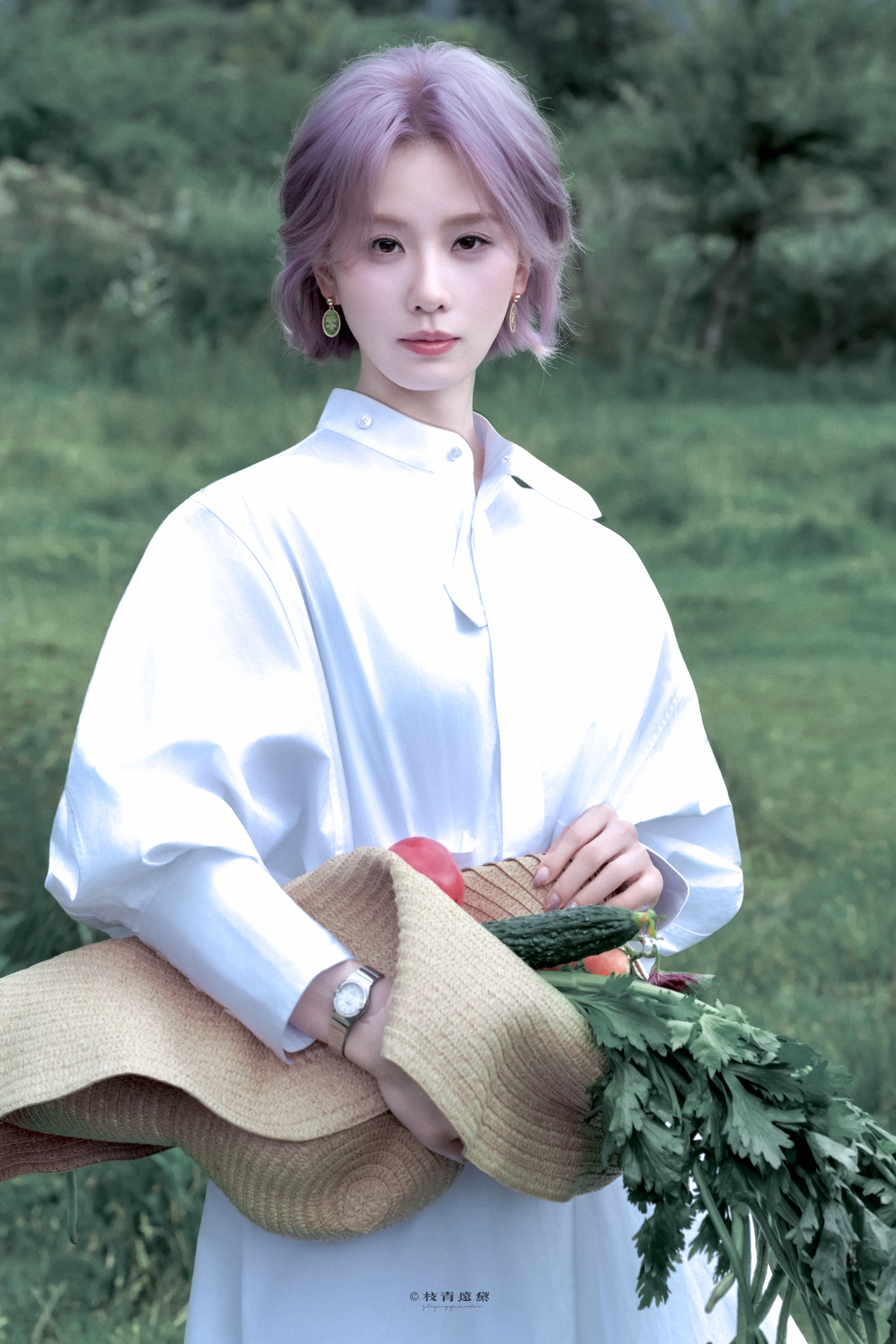 刘诗诗/🌸🌿刘诗诗粉发白裙