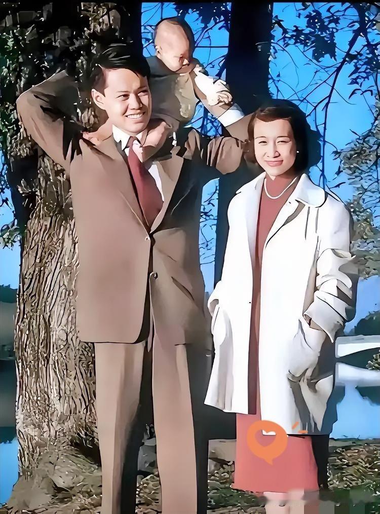 杨先生溘然长逝，享年103岁。
​1951年，这张在美国拍的全家福里，先生抱着儿