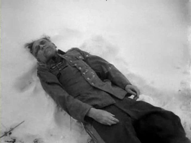 1944年历史二战照片，画面中是二战期间阵亡的德国炮兵上将威廉·施特默曼（Wil