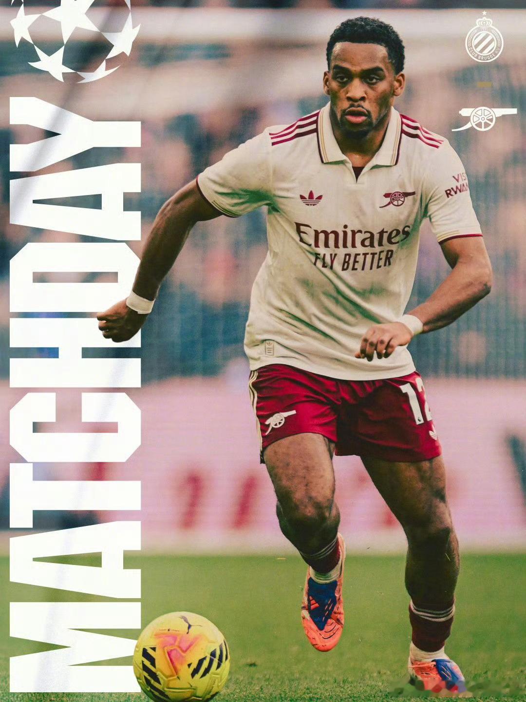 阿森纳来了。今天来到比利时扬布雷德尔球场！面对布鲁日我认为是没什么好怕的。毕竟阿