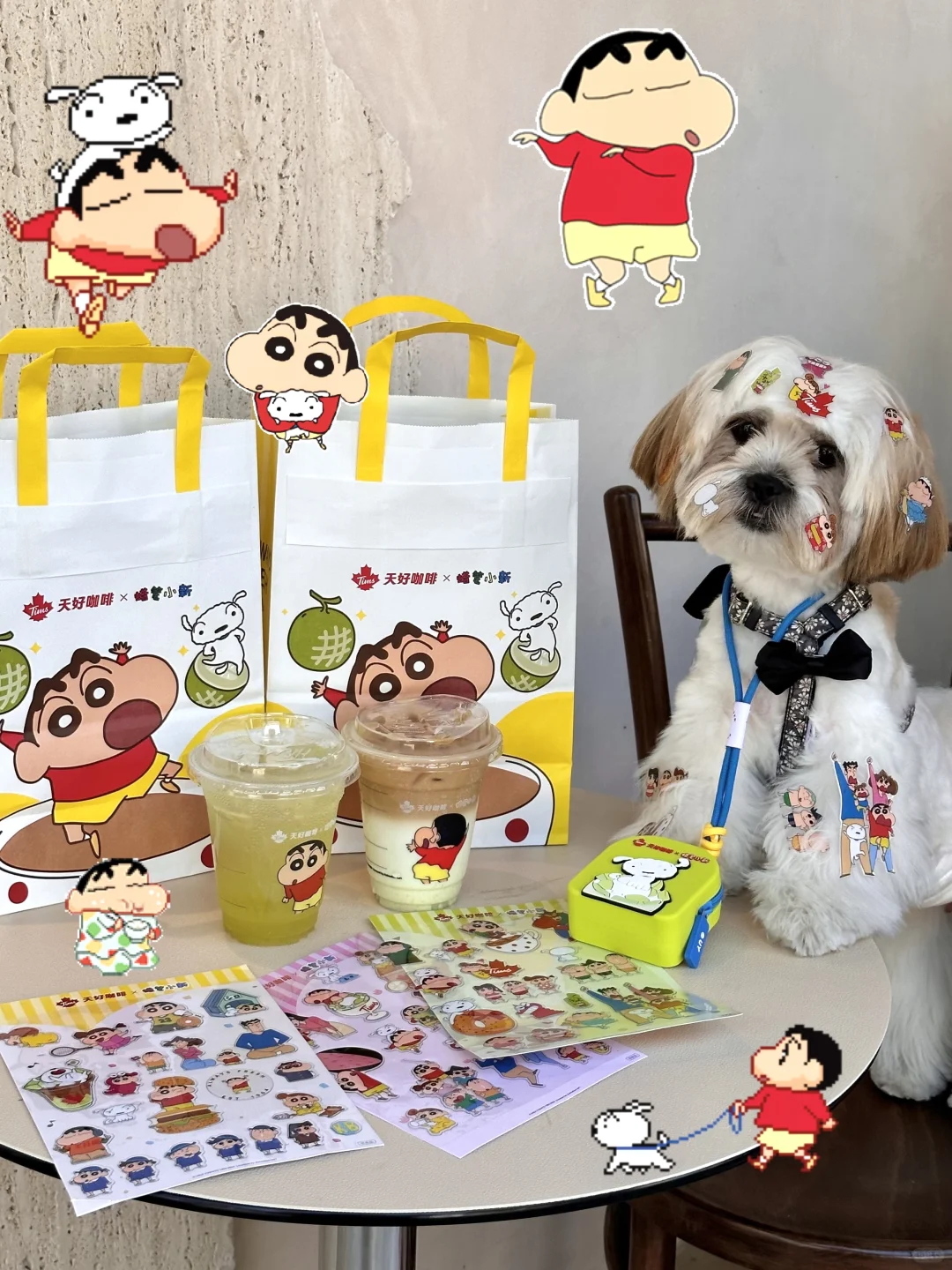 Tims！小狗贴纸小狗包 今天我就是你的痛狗！