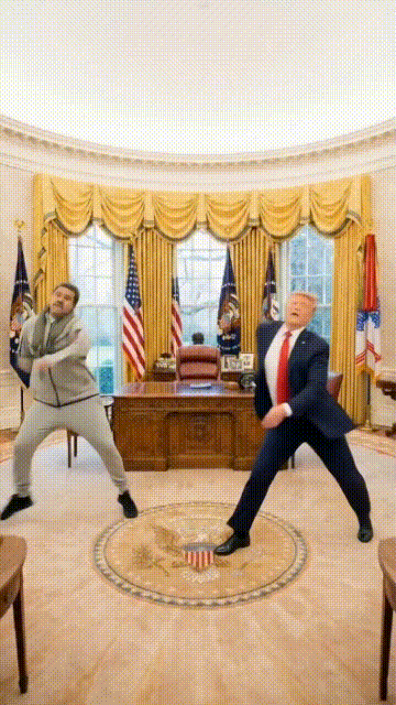 特朗普指责马杜罗模仿其舞蹈特朗普说马杜罗试图模仿他的舞蹈，有人AI制作马杜罗与特