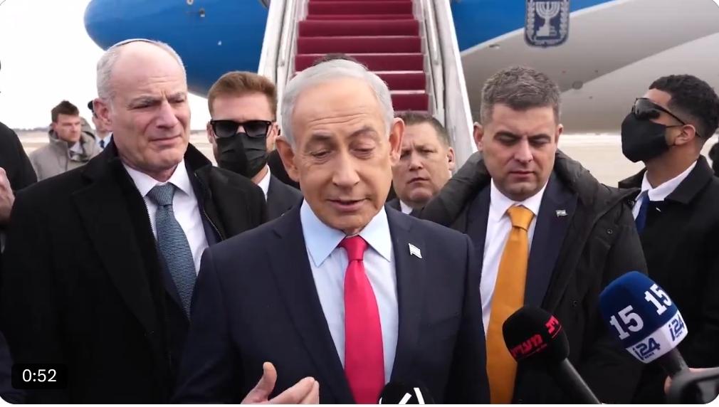 内塔尼亚胡接受采访：
我刚刚结束了对华盛顿短暂但重要的访问，与我们伟大的朋友特朗