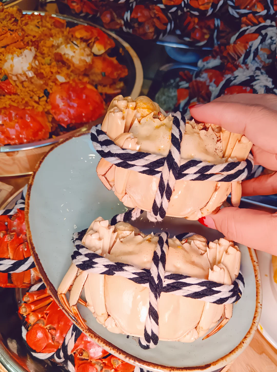 🦀喂！这么美味的大闸蟹搭配出来解释一下