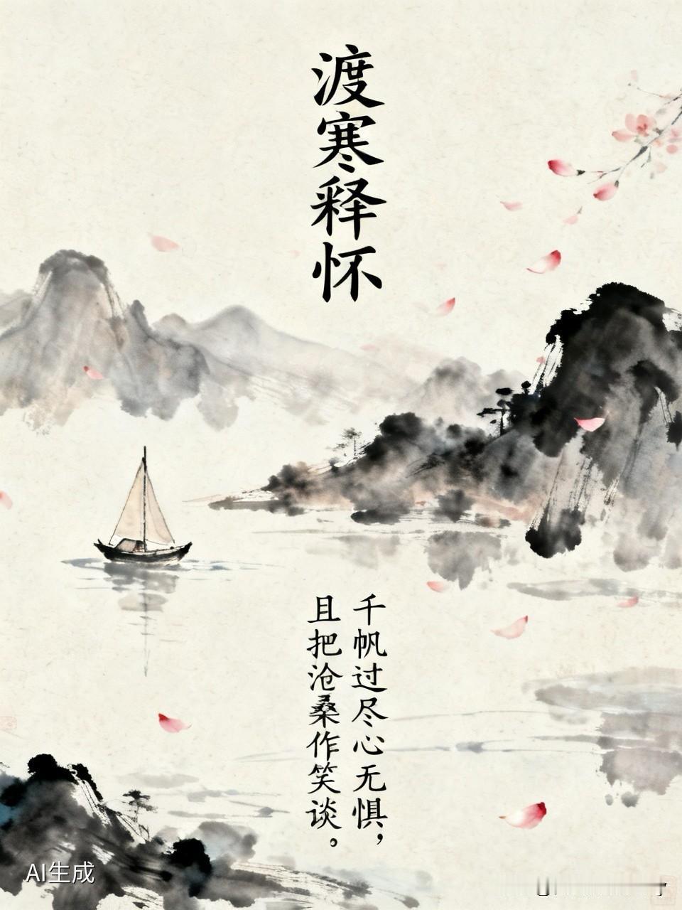 《渡寒释怀》（原创七言绝句）
作者：徐飞
曾向冰城泣夜寒，
墨痕光影度残年。
千