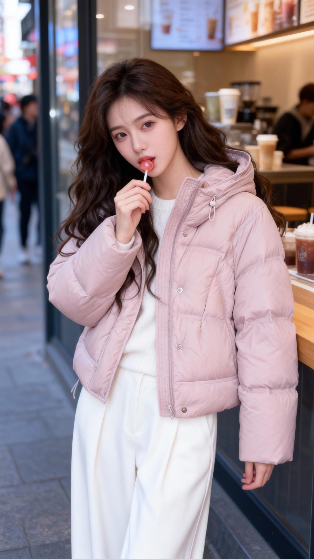 今日穿搭 温柔穿搭 韩式穿搭 羽绒服穿搭 显瘦穿搭