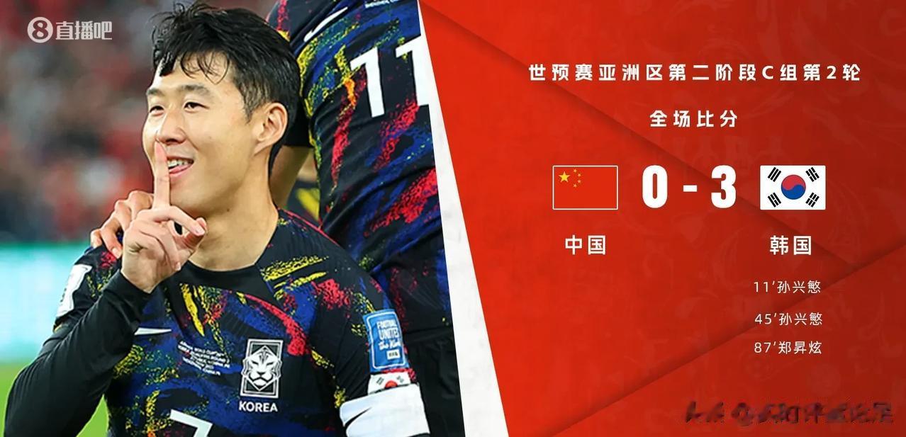 世预赛，中国男足0-3韩国男足，输给韩国两三个球能接受，但这个裁判太离谱了吧？有