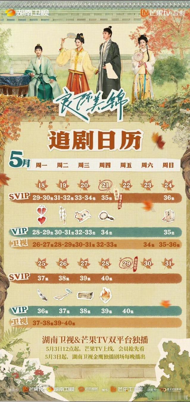 良陈美锦 任敏 此沙《良陈美锦》最新追剧日历，5月26日湖南卫视收官！ 