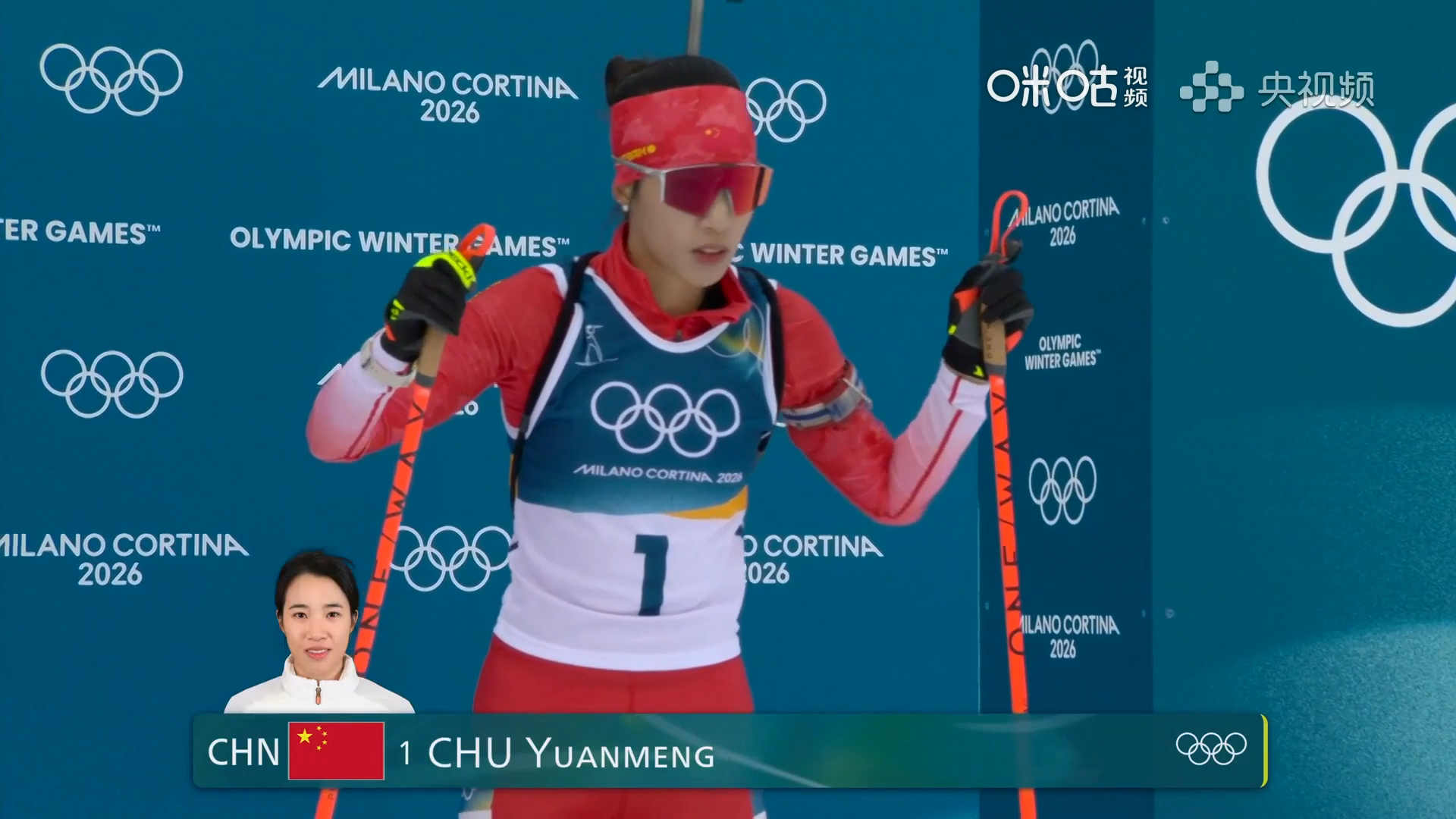 #褚源蒙孟繁棋冬季两项完赛# 米兰冬奥会冬季两项女子15公里个人赛选手全部完赛，