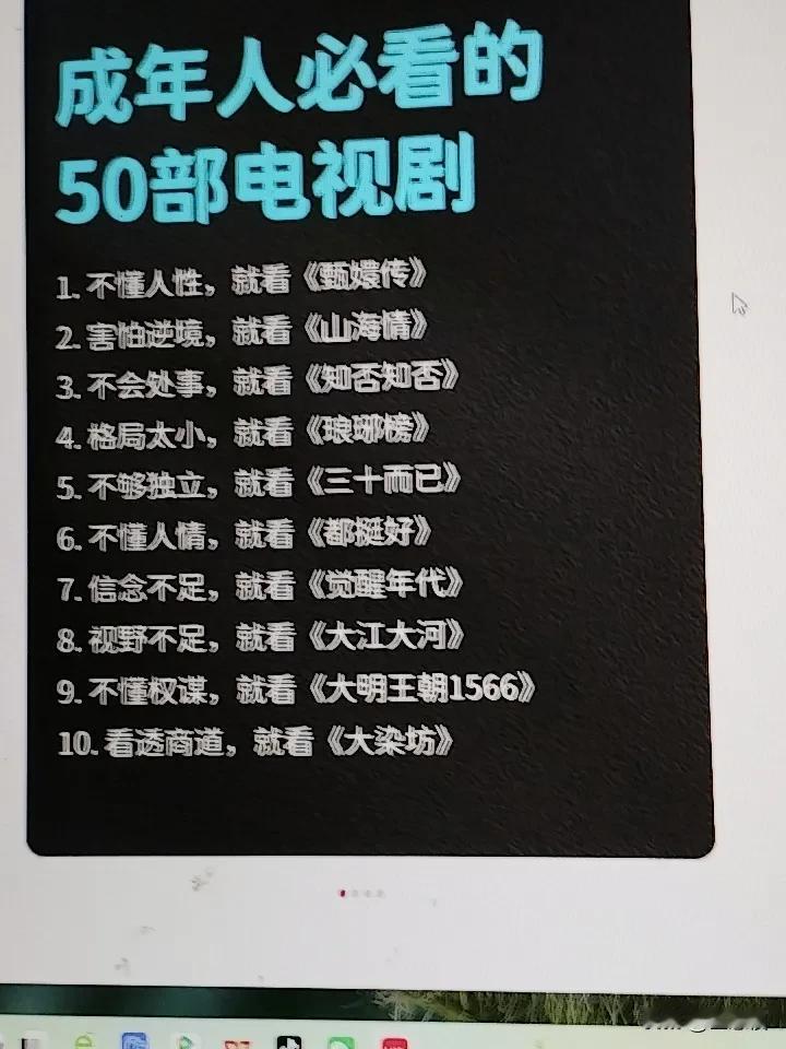 成年人必看的50部电视剧。
