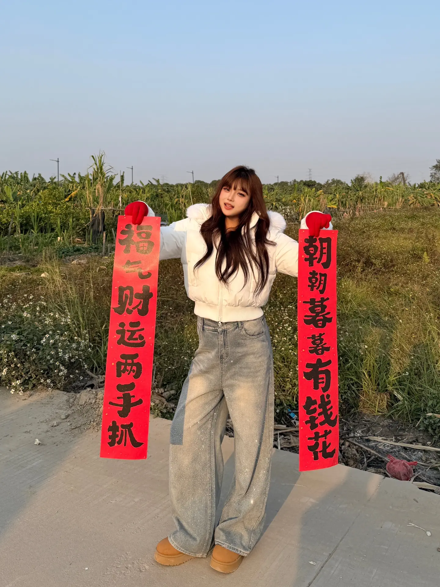 新年就要 blingbling！烫钻牛仔。