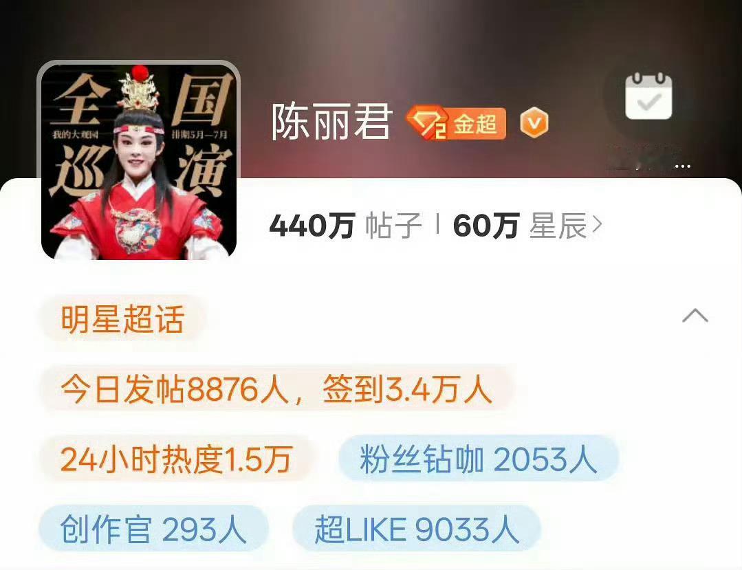 刷到陈丽君超like破9000了[傻眼]讲真，这个忠粉体量不输很多流量小花了 ​