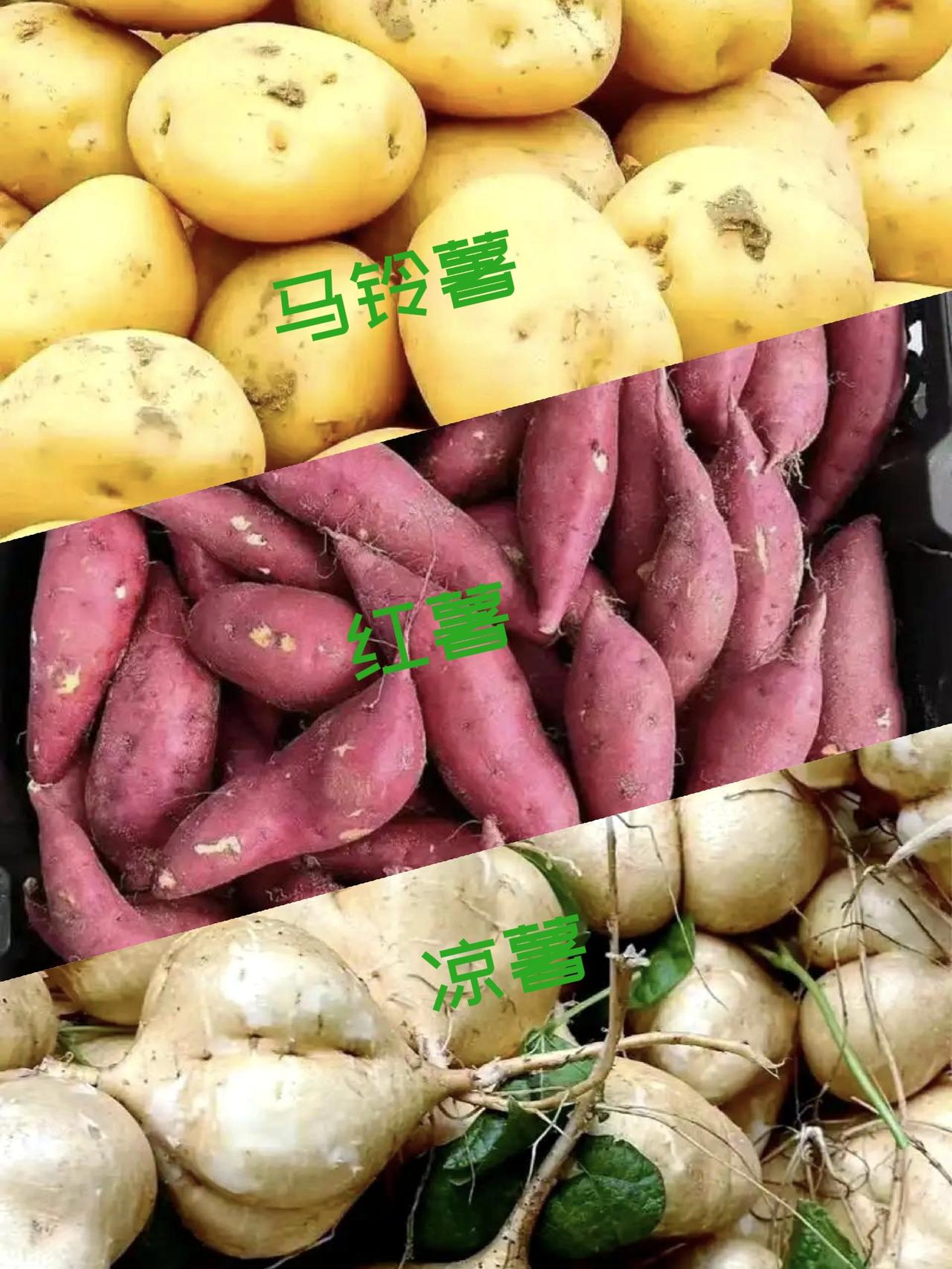 马铃薯、红薯、凉薯这三个称谓，通常都能让人分辨得明明白白。
但一说到地瓜、山药、
