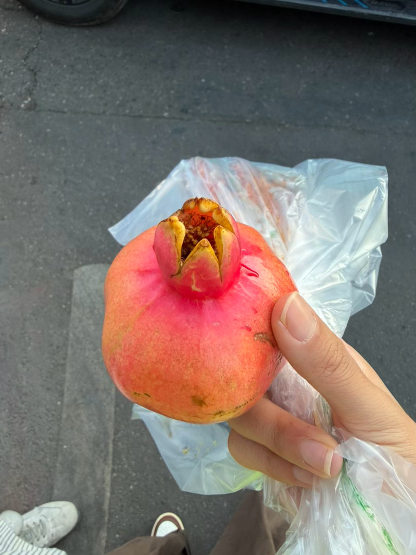新疆人太好了！！！我问榨石榴汁的石榴单不单卖 他送我一个