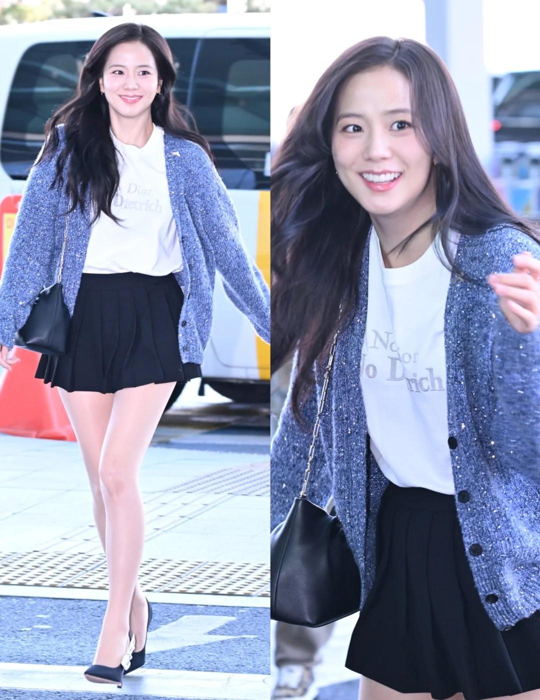 金智秀出发巴黎时装秀出国新闻图！
金智秀