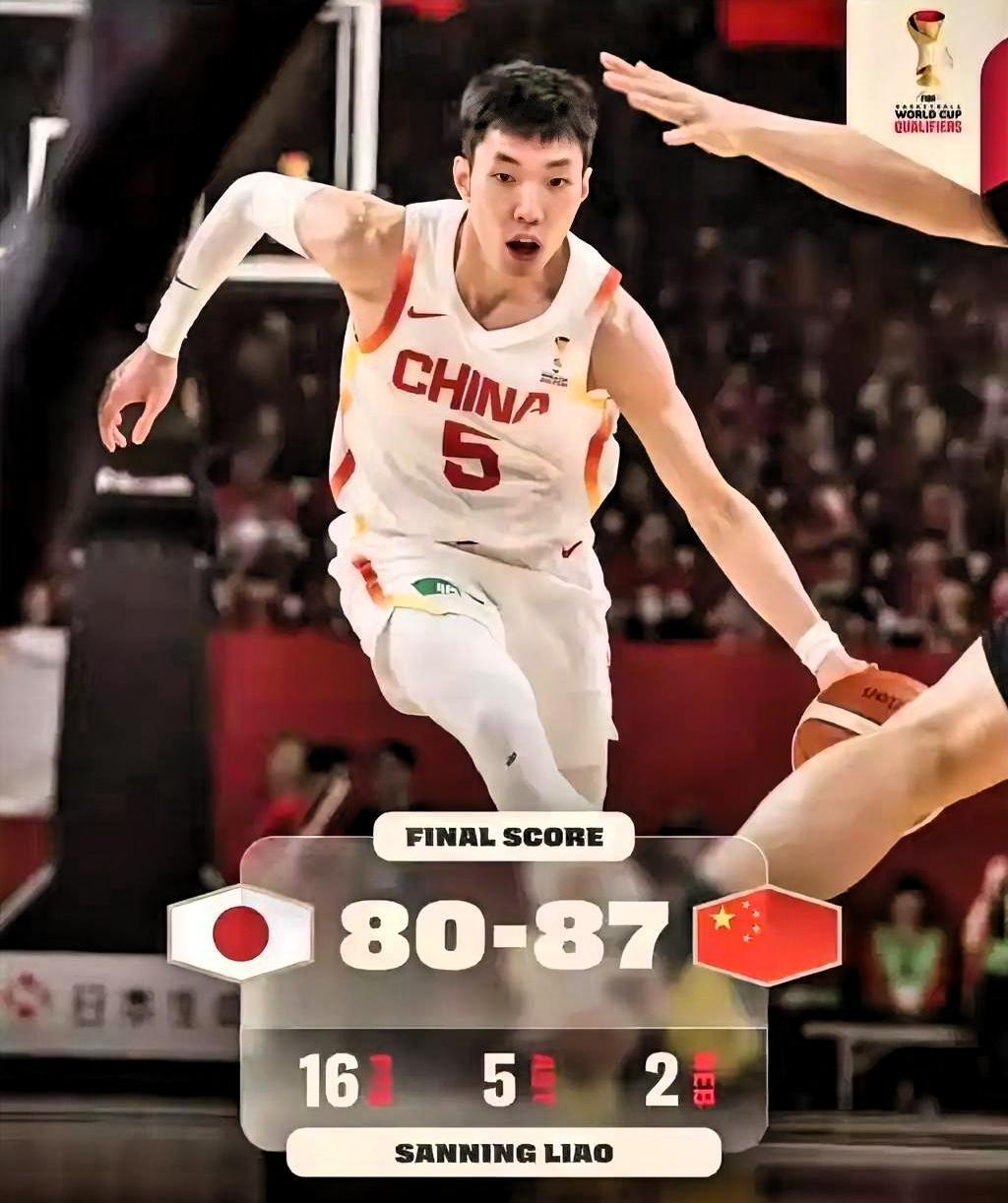 🏀 中国男篮 87-80 逆转日本｜详细数据（2026.2.26 世预赛）
 