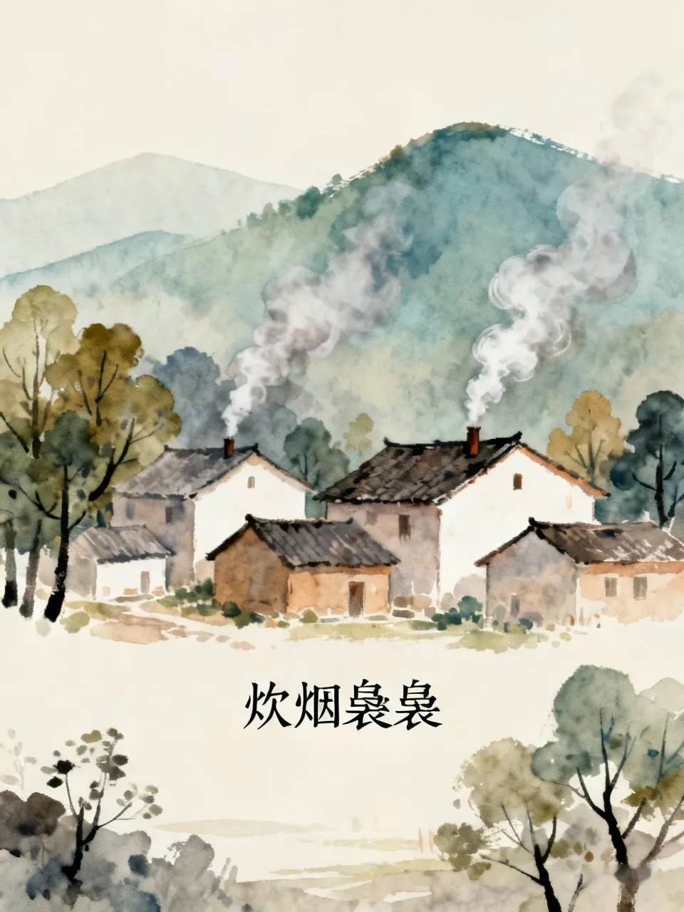 出上：落日沉进青山后，
一一平台点评上联：
把黄昏的安然尽数道尽。

对下：炊烟