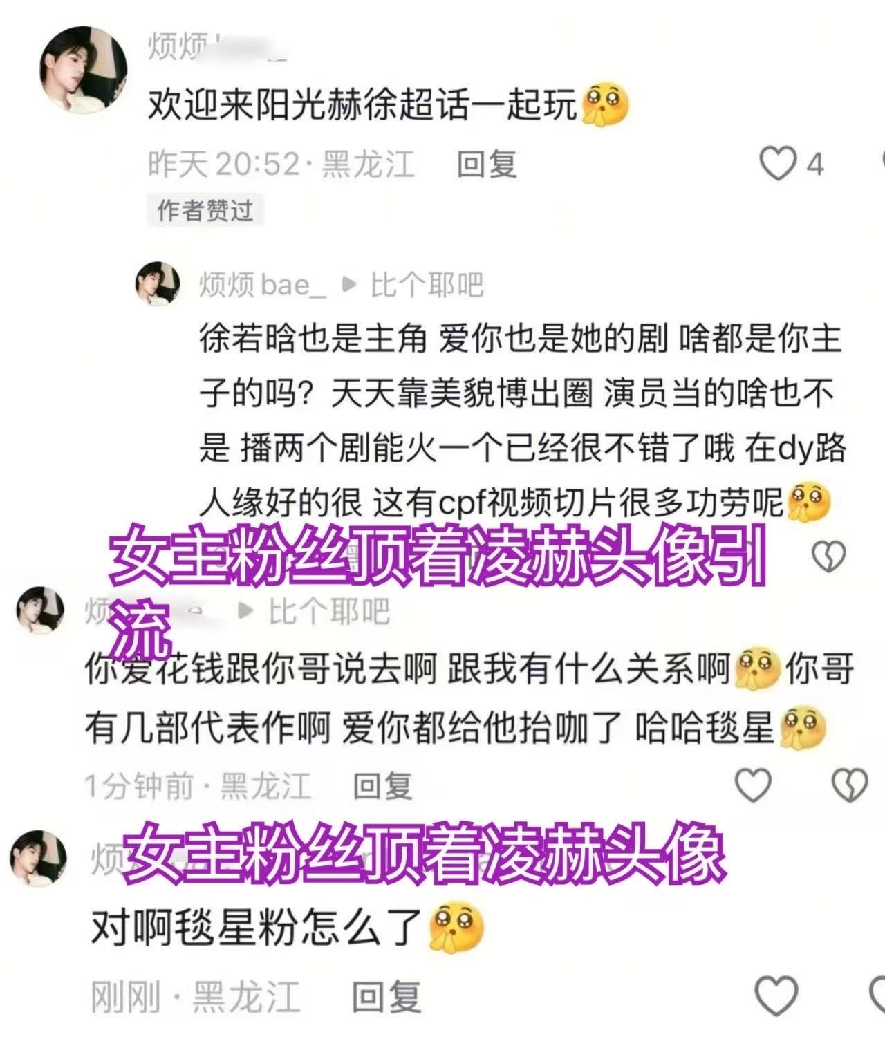 我只知道《爱你》播出前小核桃因为女主路人缘差都在帮女主反黒。结果现在徐粉用着张凌