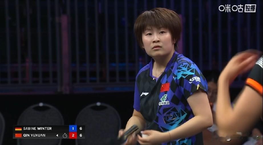 正播美国大满贯，6月30日凌晨3点35分，世排29的国乒小将覃予萱3:1战胜德国