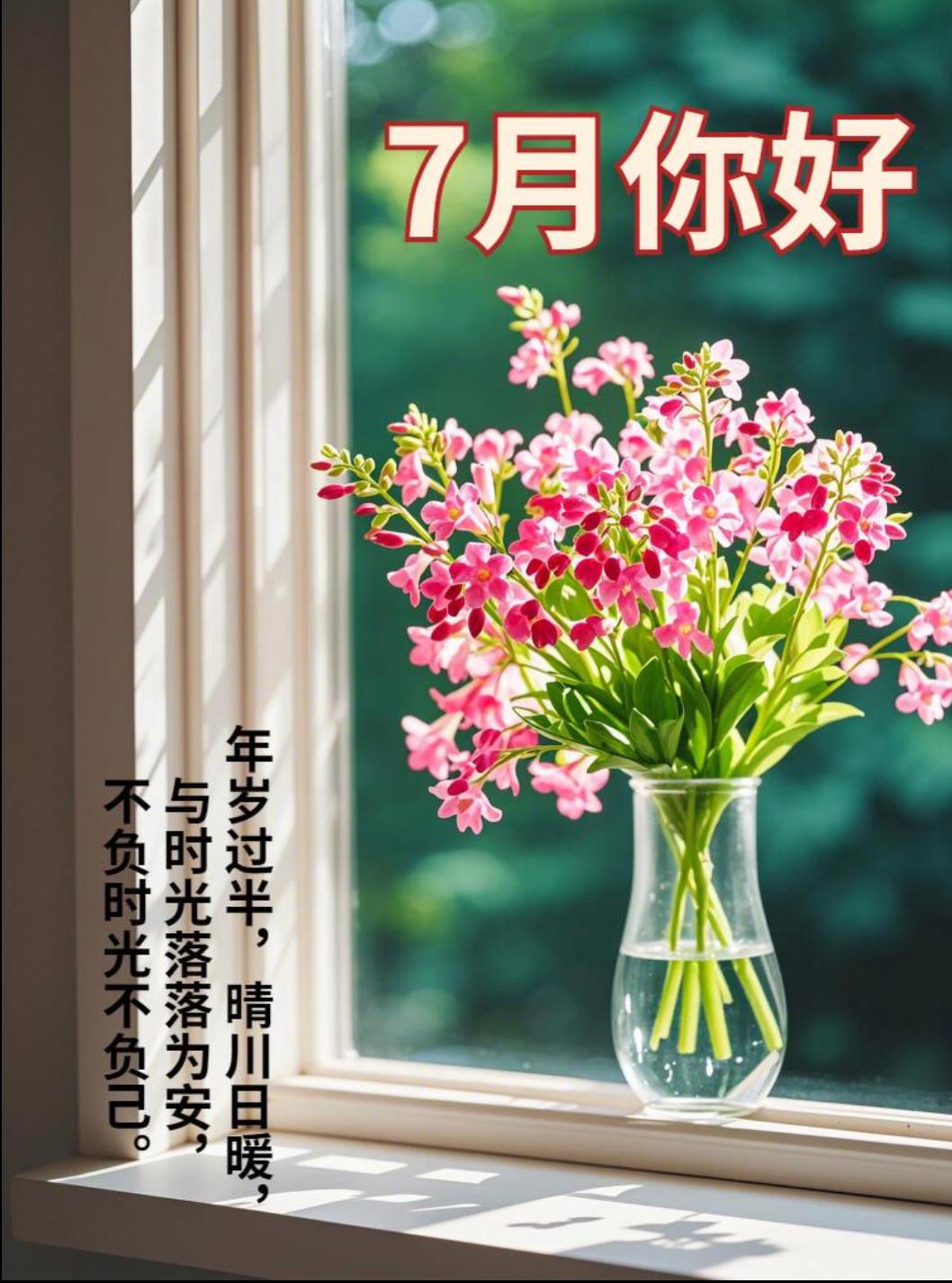 七月开篇，新程启程。新的月份，不必纠结过往得失，只管迎着夏风，向阳而行，自在坦荡