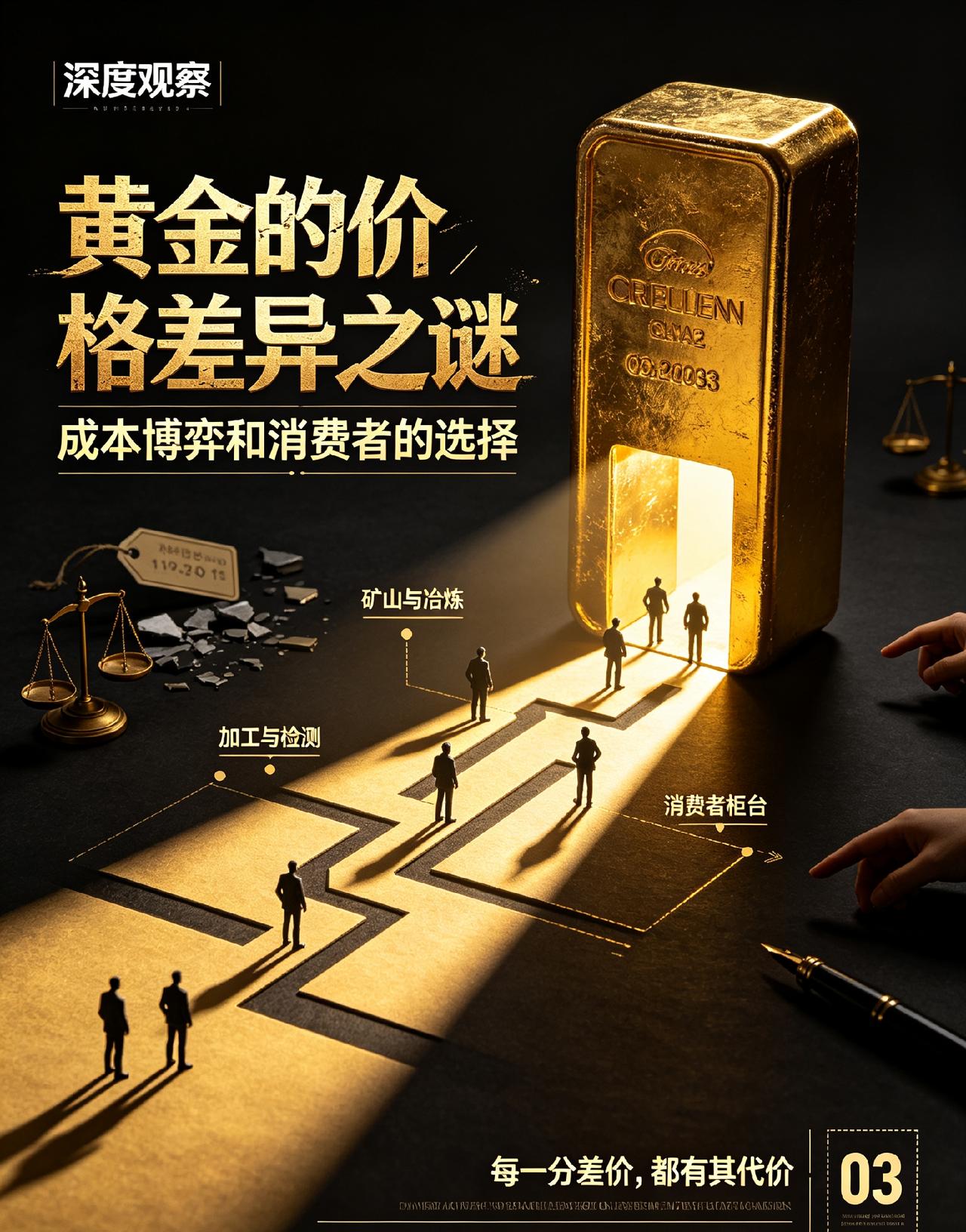 黄金的价格差异之谜：成本博弈和消费者的选择
9月3日我看了看几家店铺里金饰的价格