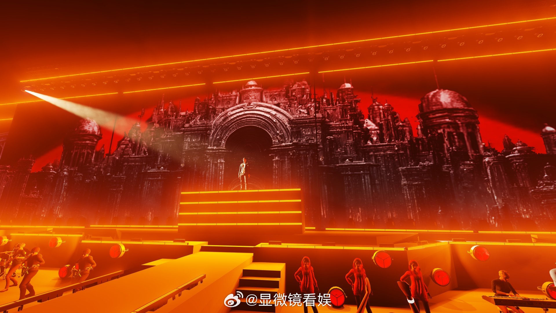 给韩庚演唱会舞台配个电瓶车吧 用一座“城堡级舞台”致敬自己的20周年。130米裸
