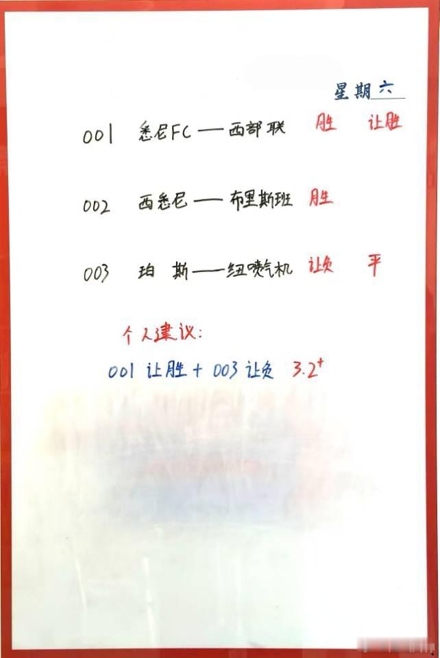 12月14日 澳超早场作业 001悉尼 FC VS 西部联  002西悉尼流浪者