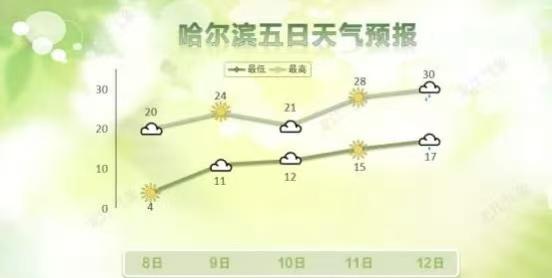 一到六月，哈尔滨的天气就跟坐过山车似的，妥妥春如四季。冷暖空气来回拉扯，温度忽高